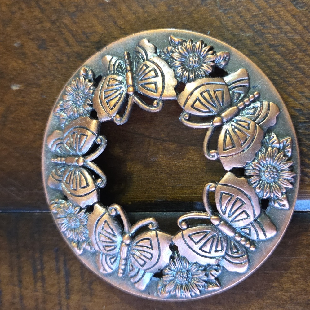 Yankee Candle Bronze Tone Butterfly Illuma Lid Large Jar Candle Topper Metal